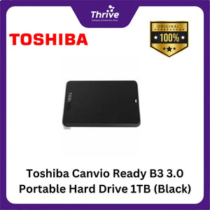 Toshiba Canvio Ready B3 3.0 Portable Hard Drive 1TB (Black)