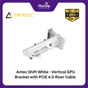 Antec Shift White - Vertical GPU Bracket with PCIE 4.0 Riser Cable - AT-ARCVB-W190-PCIE4-RTX40