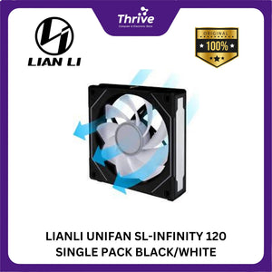 LIANLI UNIFAN SL-INFINITY 120 SINGLE PACK BLACK/WHITE