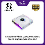 Load image into Gallery viewer, LIANLI UNIFAN TL LCD 120 REVERSE BLADE &amp; NON REVERSE BLADE : TL 120 LCD SINGLE PACK BLACK &amp; WHITE
