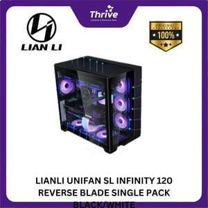 LIANLI UNIFAN SL INFINITY 120 REVERSE BLADE SINGLE PACK BLACK/WHITE