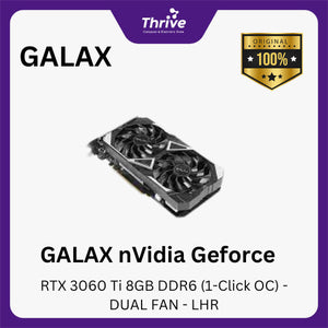 GALAX nVidia Geforce RTX 3060 Ti 8GB DDR6 (1-Click OC) - DUAL FAN - LHR