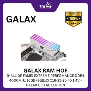 GALAX RAM HOF (HALL OF FAME) EXTREME PERFOMANCE DDR4 4000MHz 16GB (8GBx2) C19-25-25-45 1.4V - GALAX OC LAB EDITION