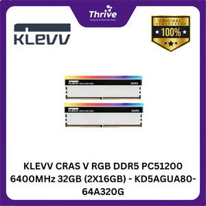 KLEVV CRAS V RGB DDR5 PC51200 6400MHz 64GB (2X32GB) - KD5BGUA80-64A320G