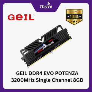 GEIL DDR4 EVO POTENZA 3200MHz Single Channel 8GB (1x8GB) GAPB48GB3200C22SC (Support AMD & INTEL)