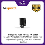 Load image into Gallery viewer, be quiet! Pure Rock 2 FX Black - 1x Light Wings 120mm PWM High-Speed Fan - Impressive Lighting, Quiet and Effective Cooling
