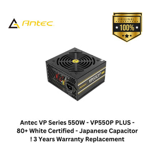 Antec VP Series 550W - VP550P PLUS - 80+ White Certified - Japanese Capacitor ! 3 Years Warranty Replacement