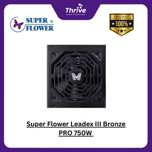 Super Flower Leadex III Bronze PRO 850W - SF-850R14HE - 80+ Bronze - ECO Fanless & Silent Mode - Full Modular Fluid Dynamic Bearing Fan - 8 Years