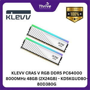 KLEVV CRAS V RGB DDR5 PC64000 8000MHz 48GB (2X24GB) - KD5KGUD80-80D380G