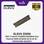 Load image into Gallery viewer, KLEVV DDR4 BOLT X Series PC28800 3600MHz Dual Channel 32GB (2X16GB) 18-22-22-42 - KD4AGU880-36A180U
