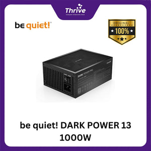 be quiet! DARK POWER 13 1000W - Fully Modular - ATX 3.0 PCIe 5.0 - 80+ Titanium Certified - 10 Years Warranty - Number 1 PSU in Germany