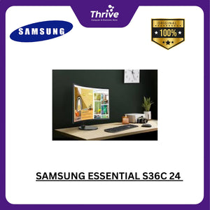 SAMSUNG ESSENTIAL S36C 24 FHD 16:9 CURVED VA 72% NTSC 75HZ 1Y PART + 3Y SERVICE