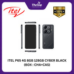 Load image into Gallery viewer, ITEL P65 4G 8GB 128GB CYBER BLACK (BOX : CHA+CAS)