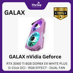 Load image into Gallery viewer, GALAX nVidia Geforce RTX 3060 Ti 8GB DDR6X EX WHITE PLUS (1-Click OC) - RGB EFFECT - DUAL FAN -
