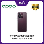 Load image into Gallery viewer, OPPO A3X 4GB 64GB RED (BOX:CHA+CAS+SCR)

