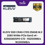 Load image into Gallery viewer, KLEVV SSD CRAS C720 256GB M.2 2280 NVMe PCle Gen3 x4 - K256GM2SP0-C72 - R3200MB/s W1300MB/s

