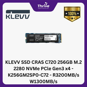 KLEVV SSD CRAS C720 256GB M.2 2280 NVMe PCle Gen3 x4 - K256GM2SP0-C72 - R3200MB/s W1300MB/s