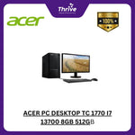 Load image into Gallery viewer, ACER PC DESKTOP TC 1770 I7 13700 8GB 512GB W11+OHS +LED 21.5