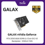 Load image into Gallery viewer, RTX 3050 8GB DDR6 (1-Click OC) V2 Backplate - SINGLE FAN
