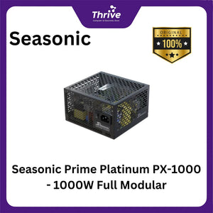 Seasonic Prime Platinum PX-1000 - 1000W Full Modular - 80+ Platinum Certified - 12 Years Warranty Replacement