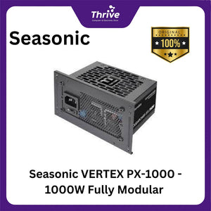 Seasonic VERTEX PX-1000 - 1000W Fully Modular - 80+ Platinum Certified - ATX 3.0 Compatible - PCIe 5.0 Ready - 10 Years Warranty Replacement