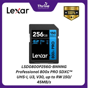 LSD0800P256G-BNNNG Professional 800x PRO SDXC™ UHS-I, U3, V30, up to RW 150/ 45MB/s