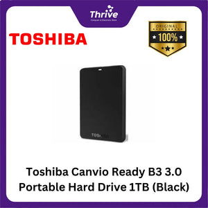 Toshiba Canvio Ready B3 3.0 Portable Hard Drive 1TB (Black)