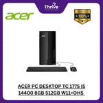 Load image into Gallery viewer, ACER PC DESKTOP TC 1775 I5 14400 8GB 512GB W11+OHS +LED 21.5
