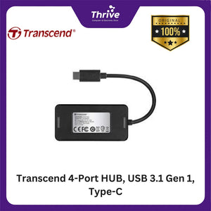 Transcend 4-Port HUB, USB 3.1 Gen 1, Type-C