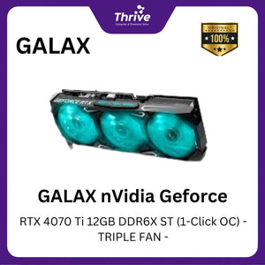 GALAX nVidia Geforce RTX 4070 Ti 12GB DDR6X ST (1-Click OC) - TRIPLE FAN -