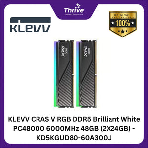 KLEVV CRAS V RGB DDR5 Brilliant White PC48000 6000MHz 48GB (2X24GB) - KD5KGUD80-60A300J