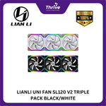 Load image into Gallery viewer, LIANLI UNI FAN SL120 V2 TRIPLE PACK BLACK/WHITE
