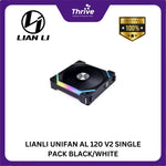 Load image into Gallery viewer, LIANLI UNIFAN AL 120 V2 SINGLE PACK BLACK/WHITE
