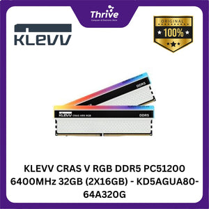 KLEVV CRAS V RGB DDR5 PC51200 6400MHz 64GB (2X32GB) - KD5BGUA80-64A320G
