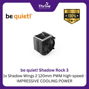 be quiet! Shadow Rock 3 - 1x Shadow Wings 2 120mm PWM high-speed - IMPRESSIVE COOLING POWER