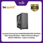 Load image into Gallery viewer, be quiet! Gaming Case SHADOW BASE 800 DX White - Side Tempered Glass - FREE 3 PCS Pure Wings 3 140mm PWM fans - Type C 3.2 Ready
