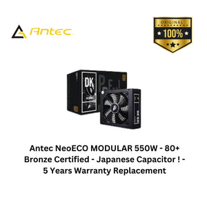 Antec NeoECO MODULAR 550W - 80+ Bronze Certified - Japanese Capacitor ! - 5 Years Warranty Replacement