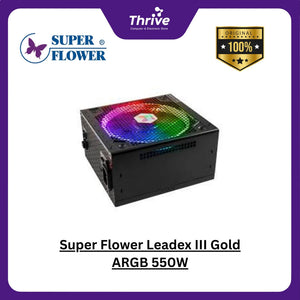 Super Flower Leadex III Gold ARGB 550W - SF-550F14RG - 80 PLUS GOLD - Full Modular - 10 Years