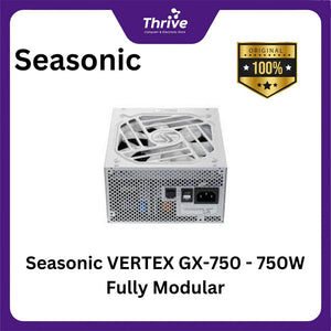 Seasonic VERTEX GX-750 - 750W Fully Modular - 80+ Gold Certified - ATX 3.0 Compatible - PCIe 5.0 Ready - 10 Years Warranty Replacement