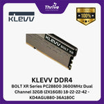 Load image into Gallery viewer, KLEVV DDR4 BOLT XR Series PC28800 3600MHz Dual Channel 32GB (2X16GB) 18-22-22-42 - KD4AGU880-36A180C
