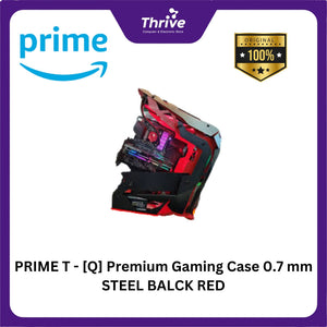 PRIME T - [Q] Premium Gaming Case 0.7 mm STEEL BALCK RED