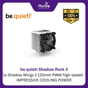 be quiet! Shadow Rock 3 - 1x Shadow Wings 2 120mm PWM high-speed - IMPRESSIVE COOLING POWER