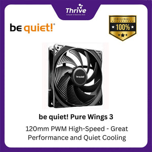 be quiet! Pure Wings 3 - 120mm PWM High-Speed - Great Performance and Quiet Cooling