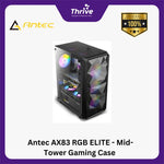 Load image into Gallery viewer, Antec AX83 RGB ELITE - Mid-Tower Gaming Case - Mesh &amp; Geometric Shape Front Panel Design - Tempered Glass Side Panel - FREE 3PCS 120mm RGB Fans + 1PCS 120mm RGB Fans
