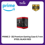 Load image into Gallery viewer, PRIME Z - [S] Premium Gaming Case 0.7 mm STEEL BLACK RED
