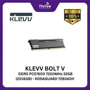 KLEVV BOLT V DDR5 PC57600 7200MHz 32GB (2X16GB) - KD5AGUA80-72B340H