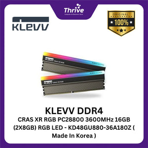 KLEVV DDR4 CRAS XR RGB PC28800 3600MHz 16GB (2X8GB) RGB LED - KD48GU880-36A180Z ( Made In Korea )