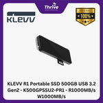 Load image into Gallery viewer, KLEVV R1 Portable SSD 500GB USB 3.2 Gen2 - K500GPSSU2-PR1 - R1000MB/s W1000MB/s
