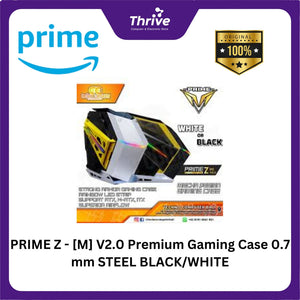 PRIME Z - [M] V2.0 Premium Gaming Case 0.7 mm STEEL BLACK/WHITE