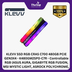 Load image into Gallery viewer, KLEVV SSD RGB CRAS C700 480GB PCIE GEN3X4 - K480GM2SP0-C7R - Controllable RGB (ASUS AURA, GIGABYTE RGB FUSION, MSI MYSTIC LIGHT, ASROCK POLYCHROME, &amp; RAZER Chroma)

